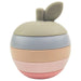 silicone apple stacking toy for baby play learning activity
