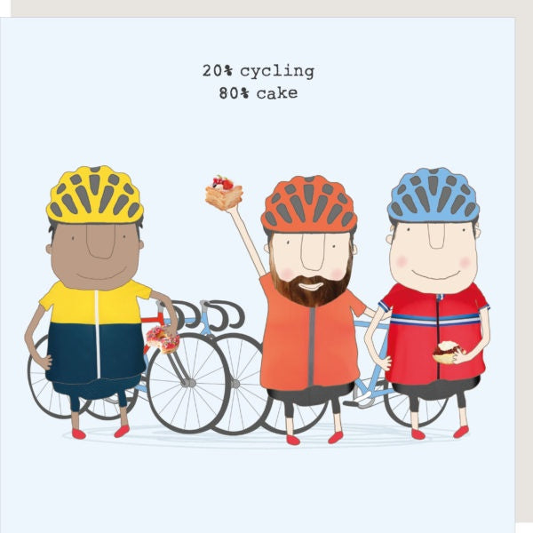 cycling boy cake card