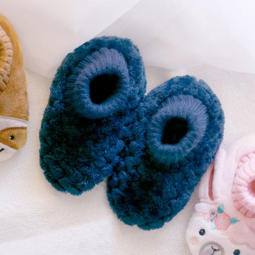 soft petal navy baby slippers