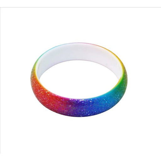rainbow glitter childrens bangle jewelry