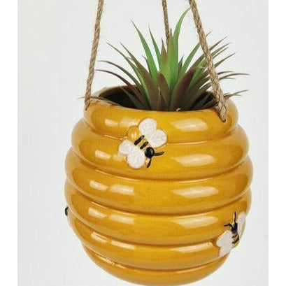 do bees nest in plant pots Urban Products Beehive Hanging Planter Pot Honeycomb Small 13cm — Spoilt Gift & Homewares