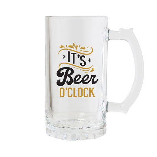 it's beer o'clock beer glass boxed gift