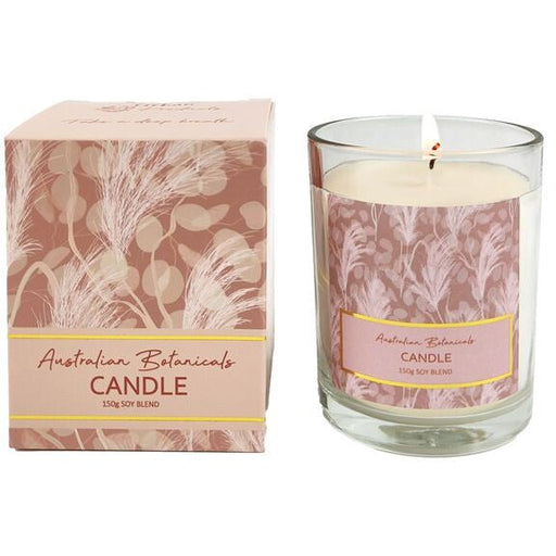 pink floral designed boxed candle