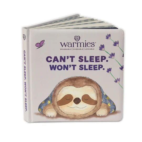 warmies sloth can't sleep won't sleep book for baby