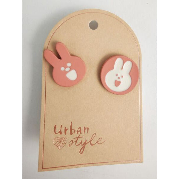 pink bunny earrings for easter