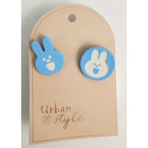 blue bunny earrings for easter