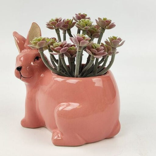 bunny planter pink 