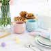 easter mugs blue and pink