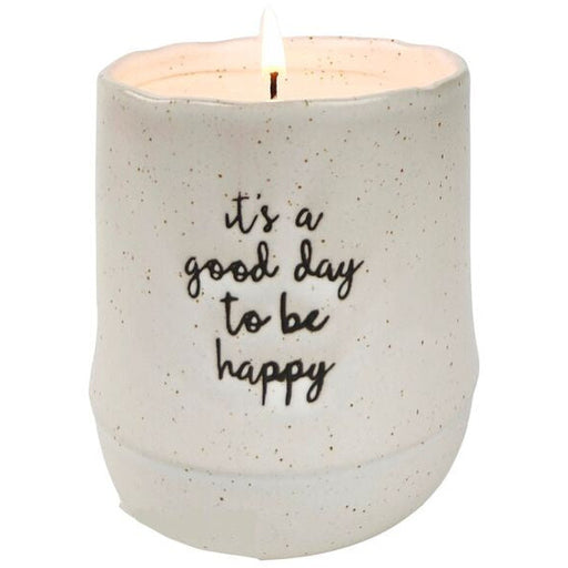 positive quote good day candle