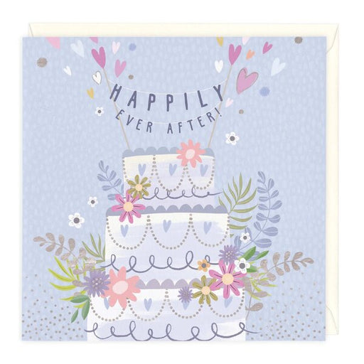 happily ever after wedding cake card