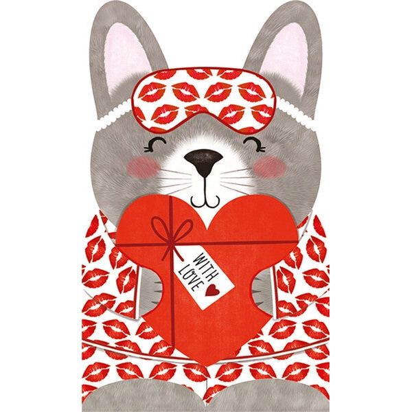 with love valentines day bunny card