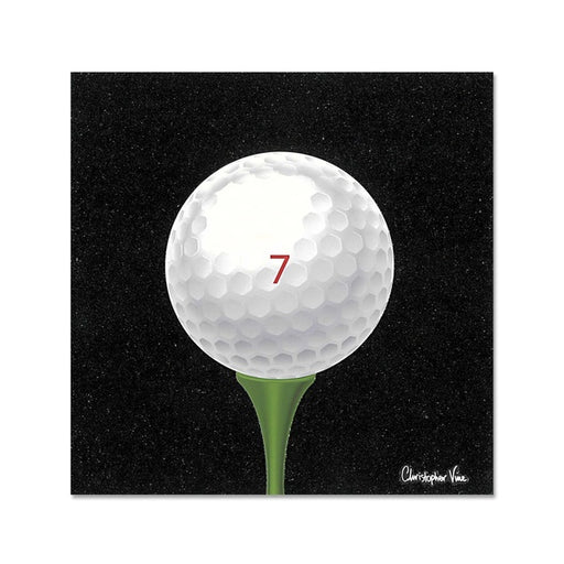 golf ball on golf tee greeting card