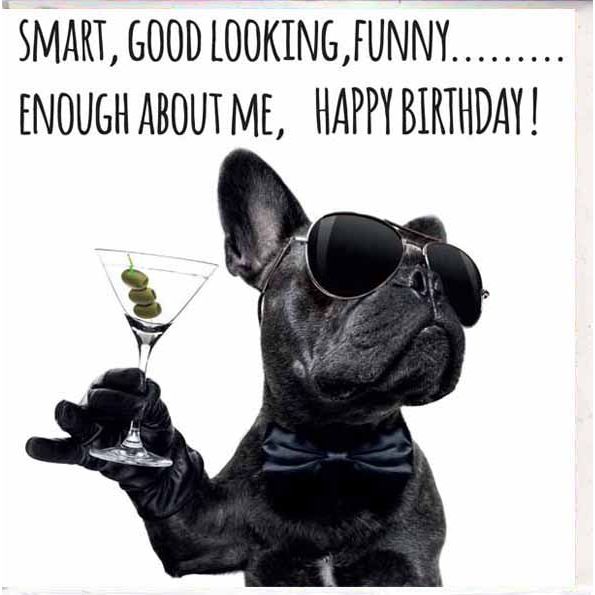 funny dog birthday card