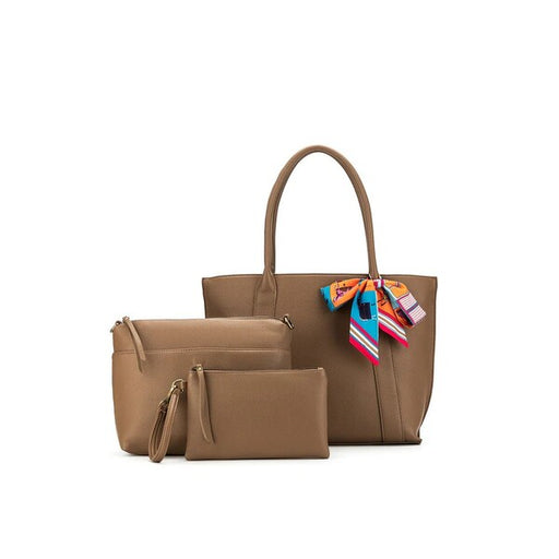 carolyn mocha handbag set of three bags