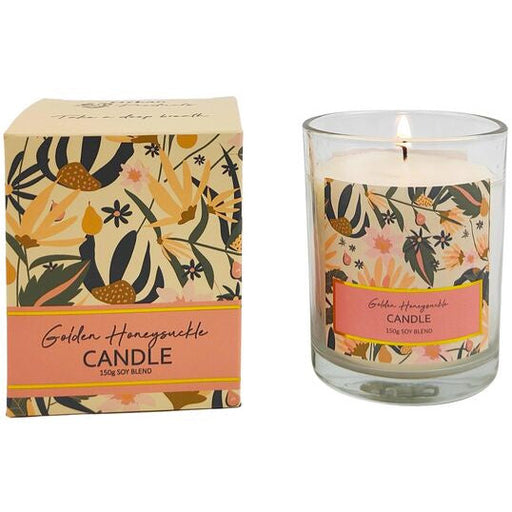 golden honeysuckle cassia floral candle for home