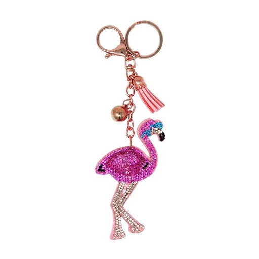 flamingo sequence keyring bag charm