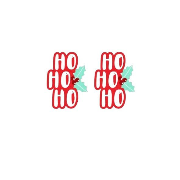 christmas earrings ho ho ho