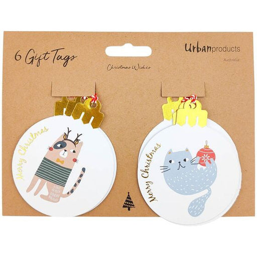 quirky cats christmas gift name tags
