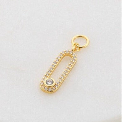 zafino clip gold charm for necklace