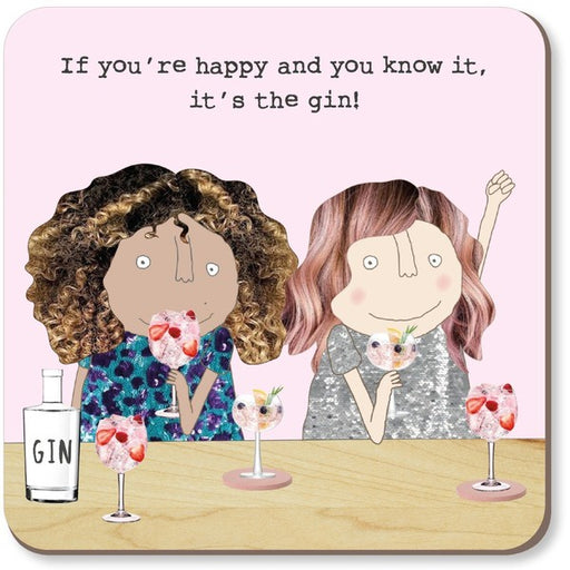 happy gin coaster rosie made a thing