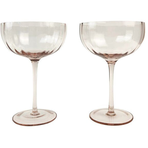 coupe cocktail martini wine glasses rose coloured