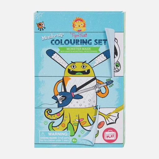 monster colouring book and kit with pens for children