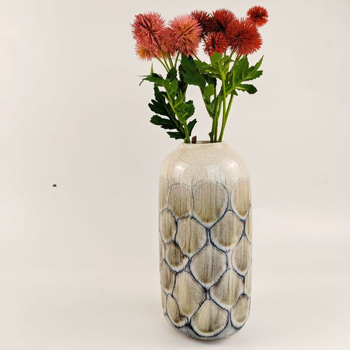 blue della vase for flowers indoors