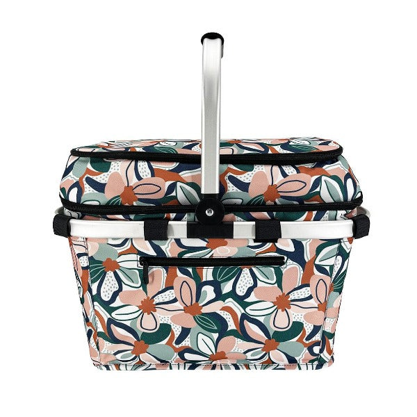 Sachi Desert Floral 4 Person Insulated Picnic Basket with cutlery