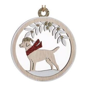 dog in bauble christmas decoration