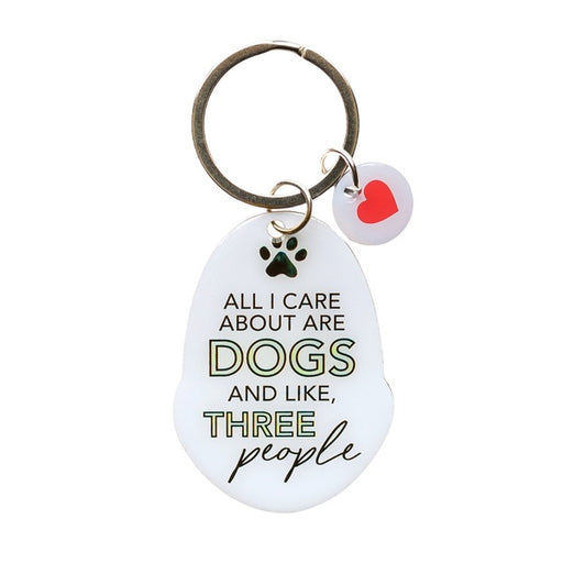all i care about are dogs keyring