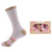 pink donut socks in box novelty gift
