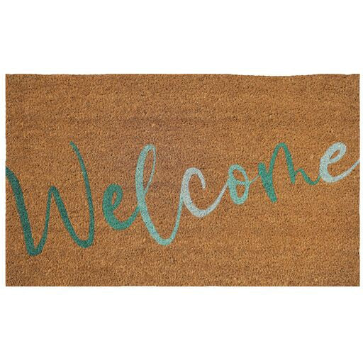 welcome colourful doormat