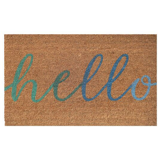 hello colourful doormat for home