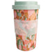 colourful floral eco mug screw top lid