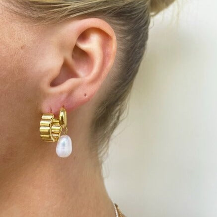 emma pearl drop earrings