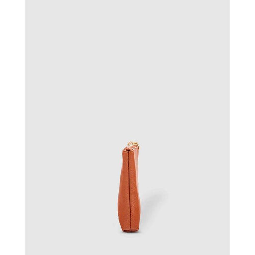 side of vegan leather clutch