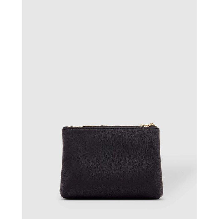 vegan leather black clutch louenhide