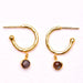 Zafino gold hoop onyx drop earrings for women
