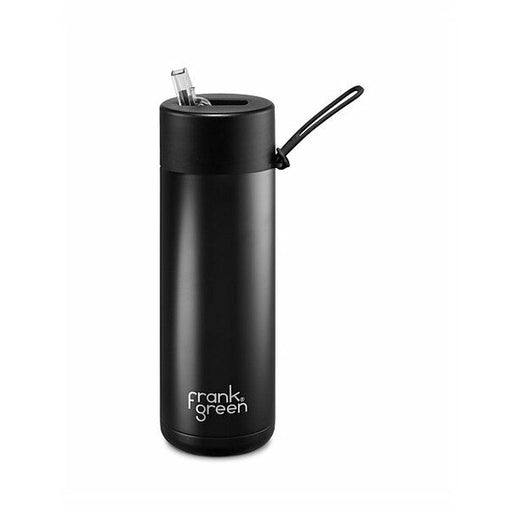 black midnight frank green bottle with straw lid