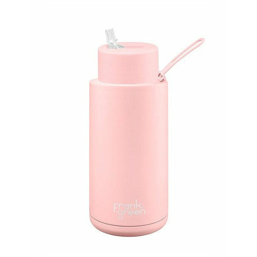 frank green 1 litre water bottle straw lid pink blushed