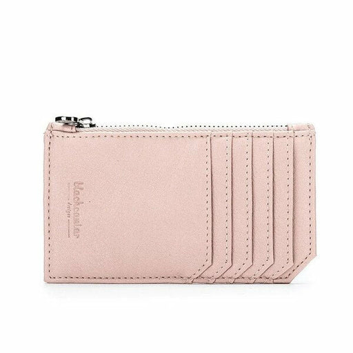 gabbie pink vegan leather card holder