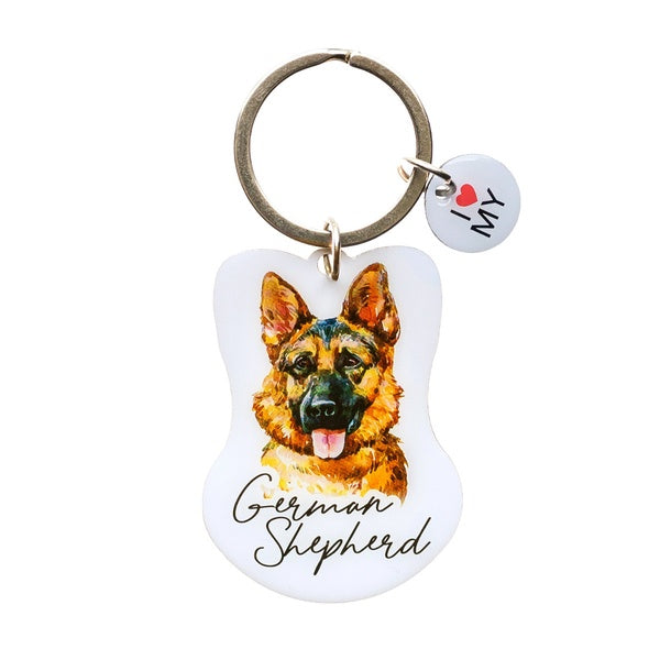 german shepherd dog keyring