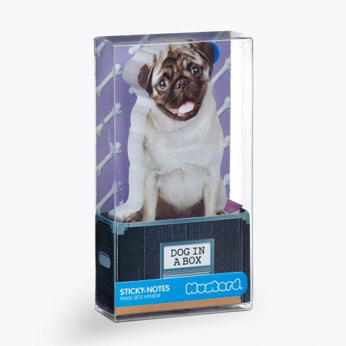 dog in a box sticky notes
