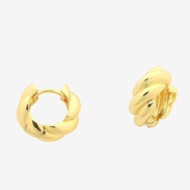 halo liberte gold hoop earrings