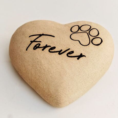 forever paw heart stone for pet deceased