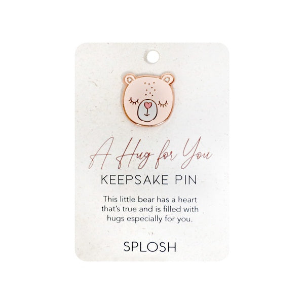Pink bear Pin A hug for you