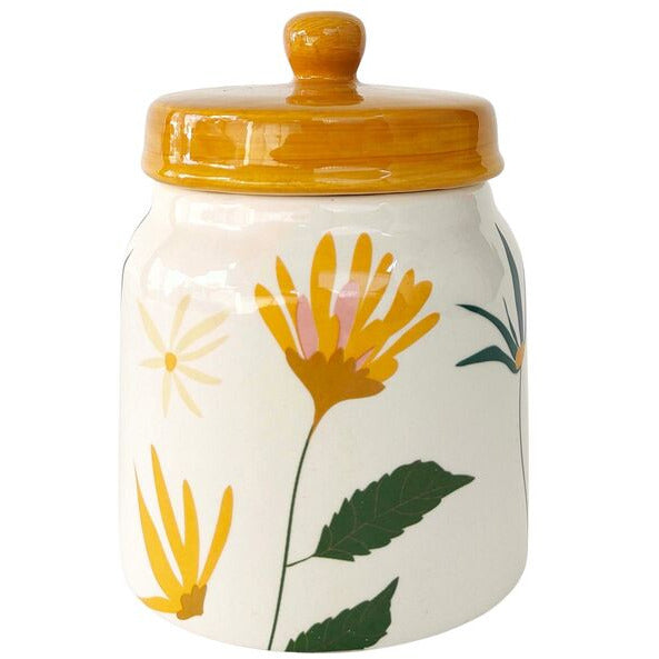 Cassia Floral Ceramic Jar 16cm