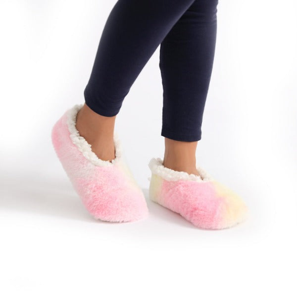 kids rainbow coloured slippers