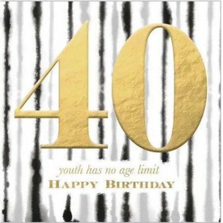 40 youth has no age limit birthday card