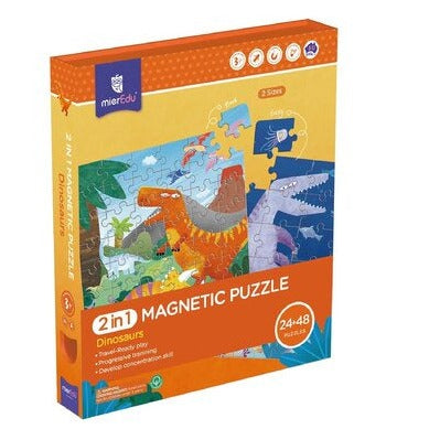 2 in 1 dinosaur magnetic puzzle